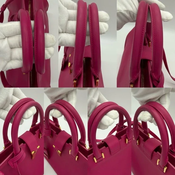 Authentic Yves Saint Laurent pink small cabad tote in smoot calfskin leather - Picture 12 of 15